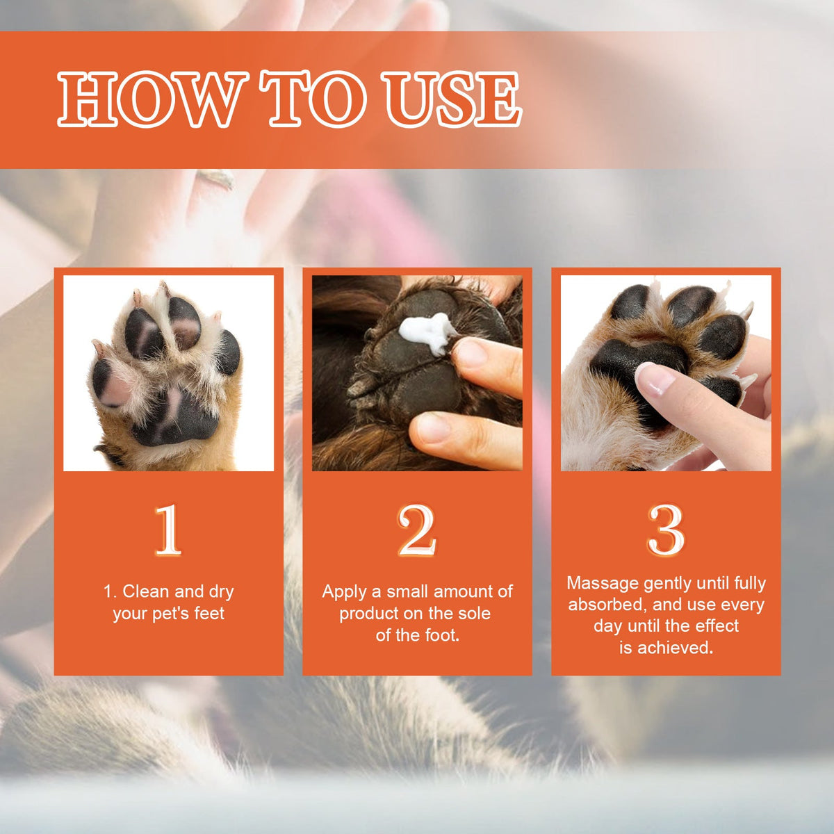 Pet Foot Care Cream For Animals, Cats, Dogs And Paws Foot Care Cream For Soles And Pads