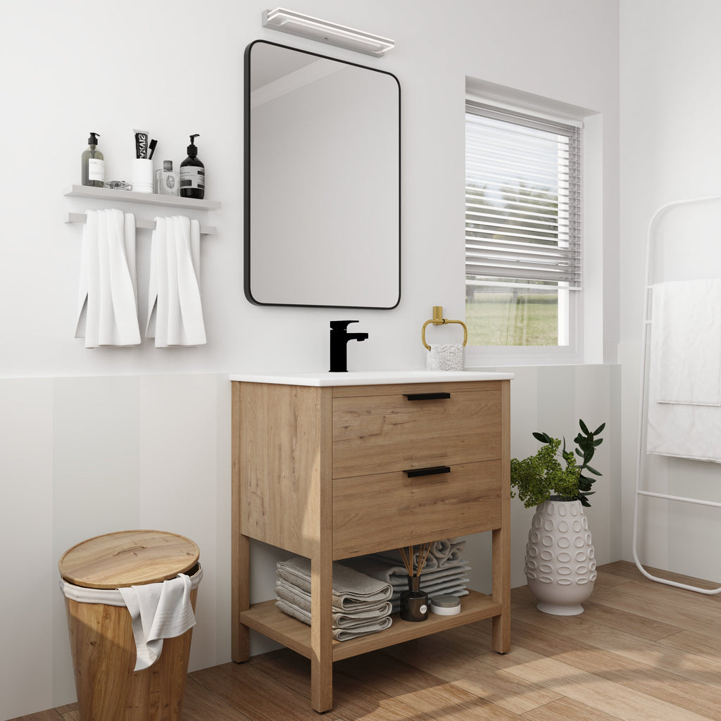 30 Inch Bathroom Vanity Plywood With 2 Drawers-BVB01030IMO-BL9075B - V.I.P Digital Presence