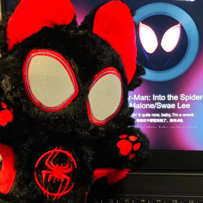 Spider Man Cat Plush Doll Spider man Doll Birthday Gift Avengers Alliance