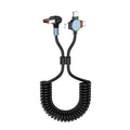 Three in one spring data cable suitable for Huawei Apple 15 Android Carplay streaming light car retractable fast charging cable - V.I.P Digital Presence