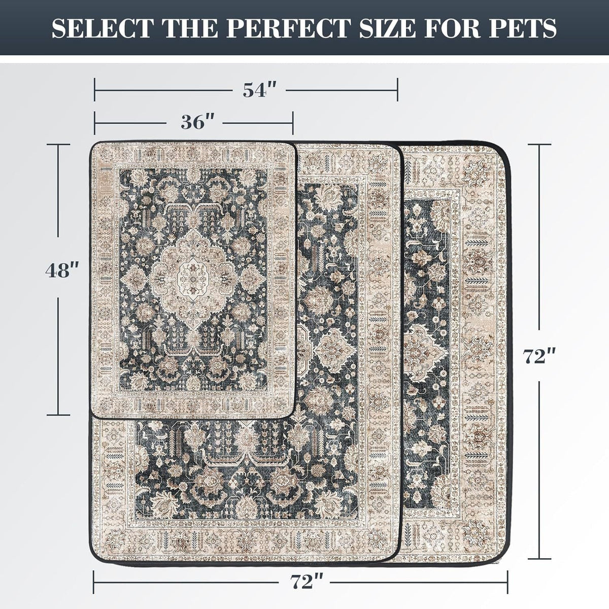 Scandinavian Minimalist Carpet Pet Mat, Stain-Resistant and Easy to Clean Sofa Coffee Table Mat, Urine-Proof Cat and Dog Pad - V.I.P Digital Presence