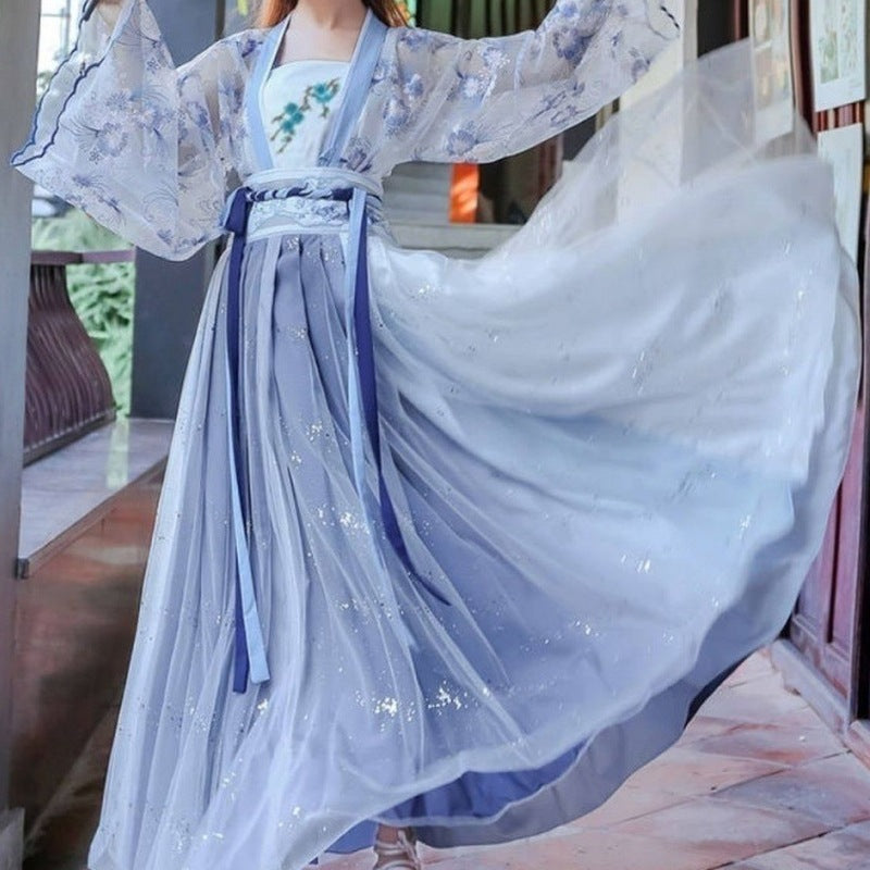 European and American Halloween Printed Dress with Long Sleeves - Women's Casual Womenswear