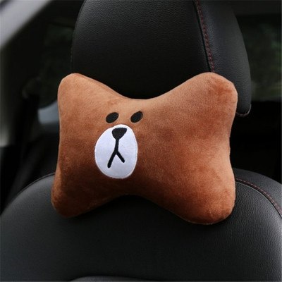 Cute Cartoon Car Headrest Pillow Brown Bear Car Neck Rest Support Automotive Interior Seat Cushion Car Accessories Car Styling - V.I.P Digital Presence