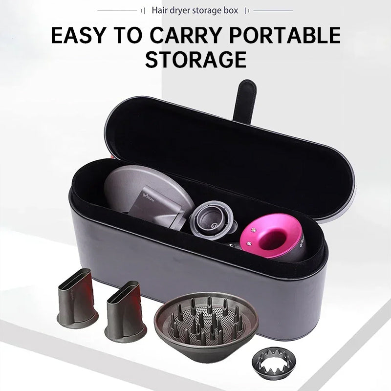 Portable PU - leather travel case for Dyson Supersonic, for storage, protection and dust - proofing.