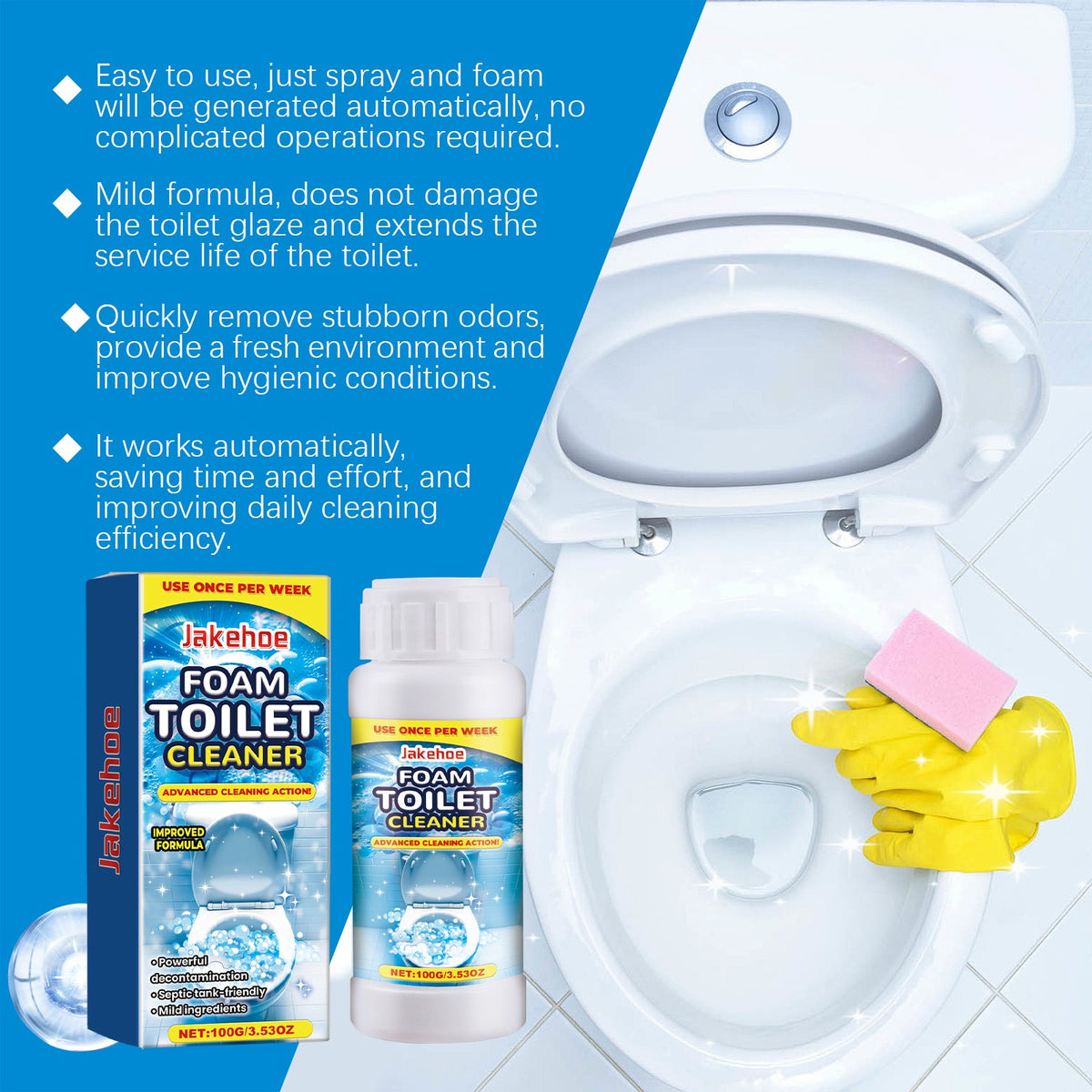 Foam Toilet Cleaner Toilet Cleaner Stains Urine Stains Descaling Odor Cleaning Toilet Cleaner