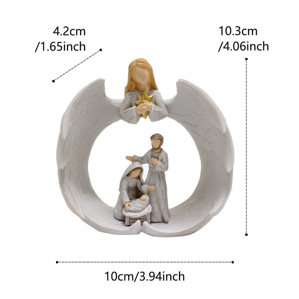Nordic Creative Angel Family Sculpture Decoration Home Living Room Bookcase Decoration Crafts Resin Statue Ornament - V.I.P Digital Presence