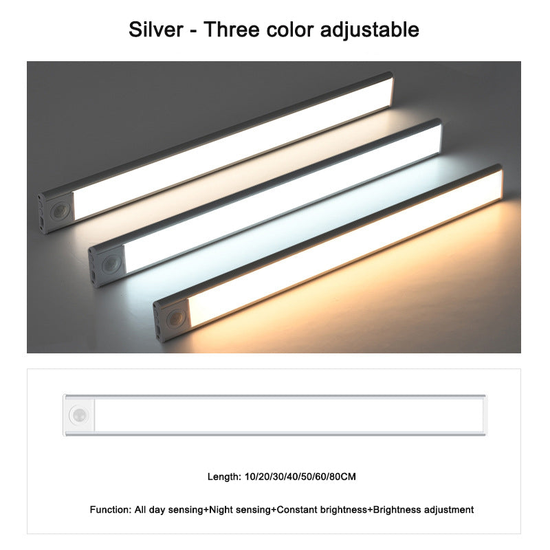 Intelligent ultra-thin wireless LED human body sensing light rechargeable magnetic strip light strip light strip - V.I.P Digital Presence