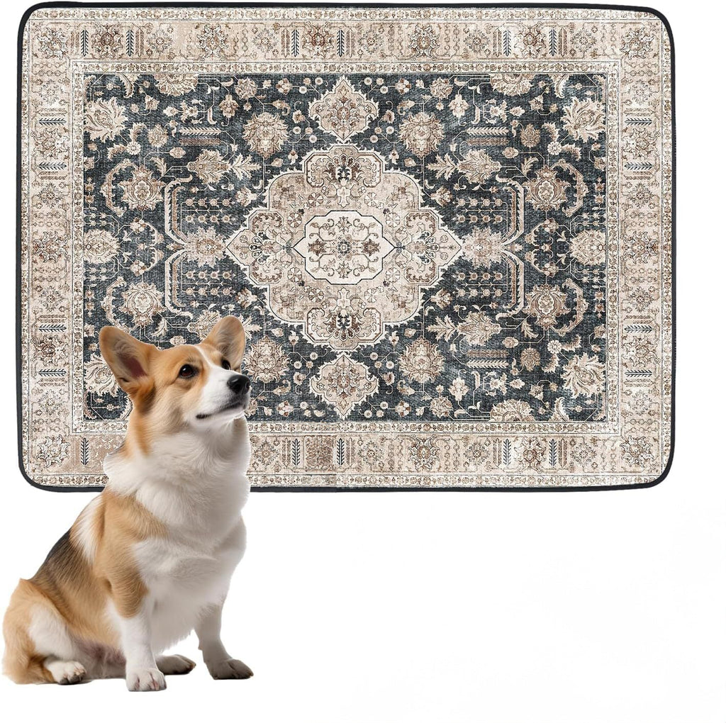 Scandinavian Minimalist Carpet Pet Mat, Stain-Resistant and Easy to Clean Sofa Coffee Table Mat, Urine-Proof Cat and Dog Pad
