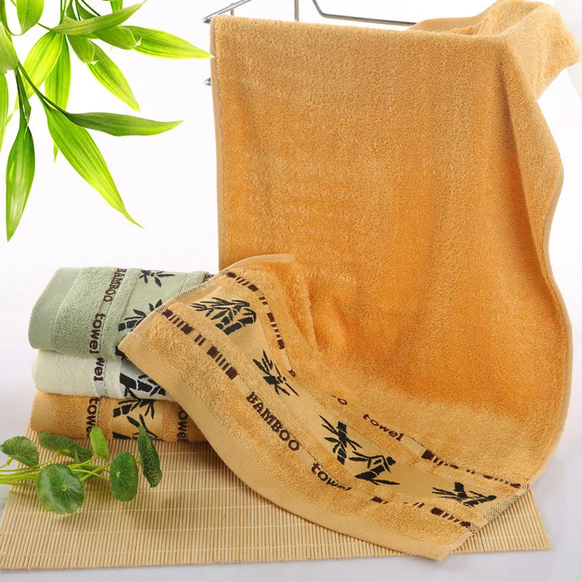 Bamboo charcoal fiber bath towel
