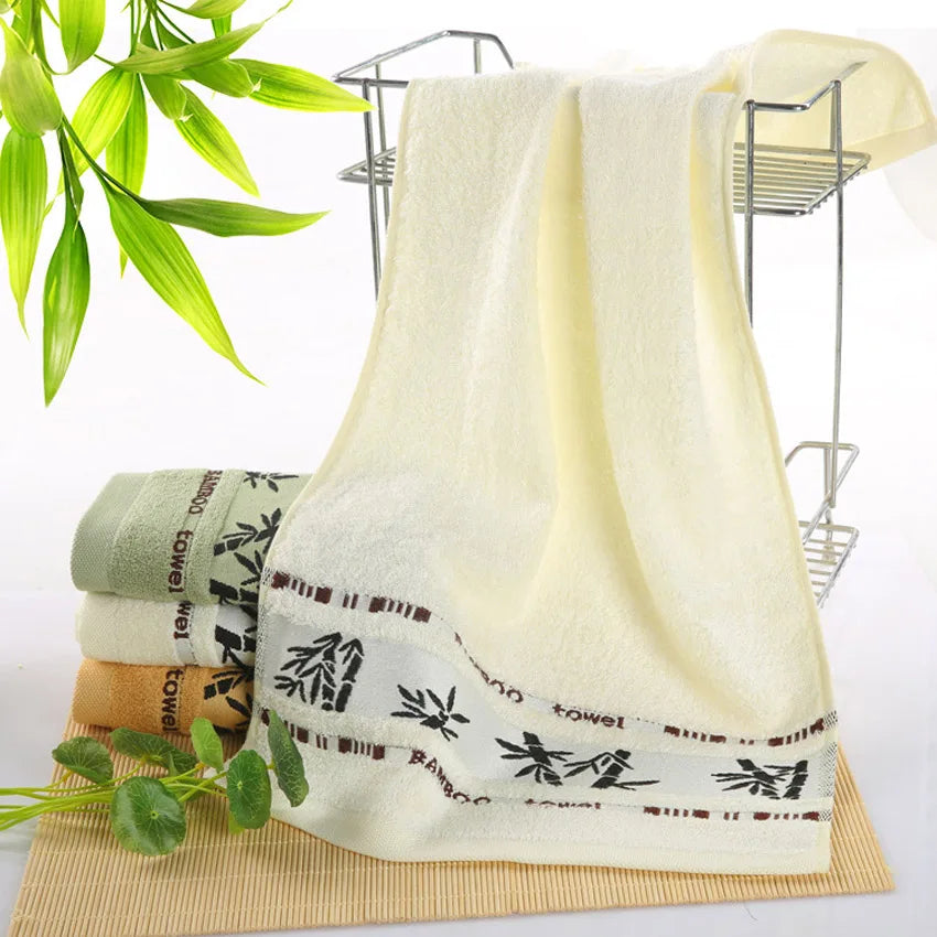 Bamboo charcoal fiber bath towel