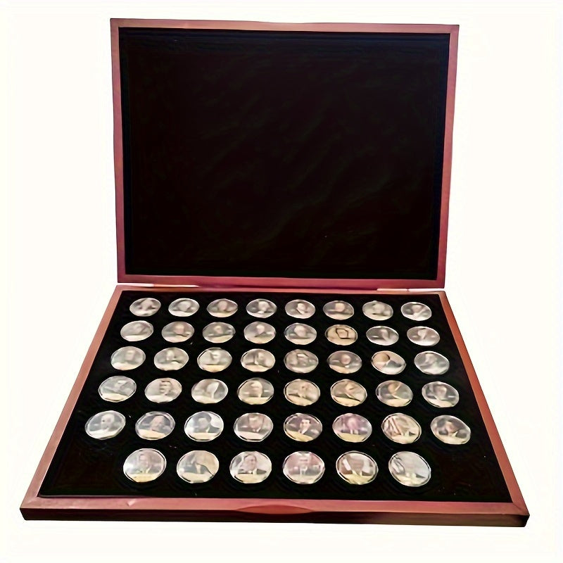46pcs Replica US Commemorative Coins Collection Set w/ Display Case Gift