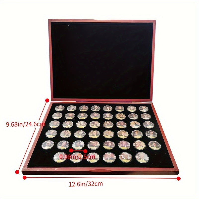 46pcs Replica US Commemorative Coins Collection Set w/ Display Case Gift