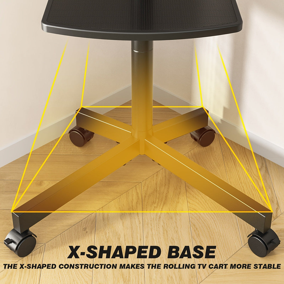 Mobile TV Cart Stand 23-60 Inch Rolling TV Stand w/ Shelf VESA 400x400 88lbs