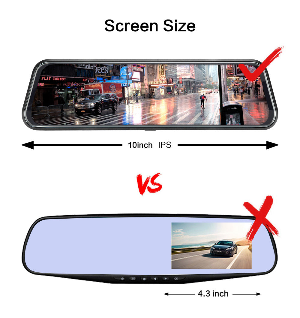 Front and Rear Dual Recording Rear View Mirror Dash Cam