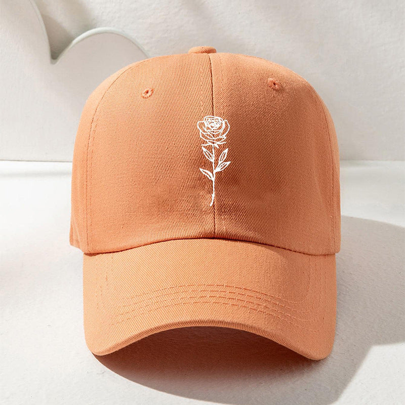 Men's And Women's Casual Simple Rose Washed Baseball Cap