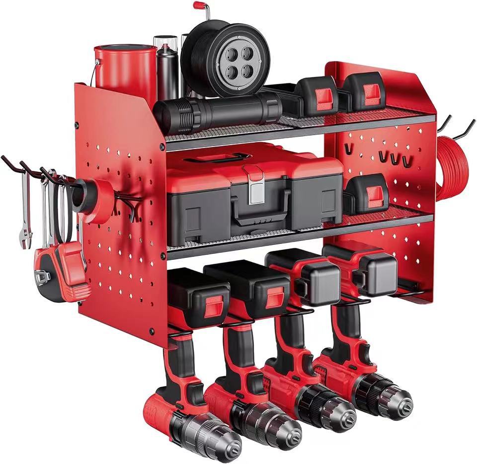 Wall-mounted Power Storage Garage Electric Drill Screwdriver Rack Electric Tool Holder