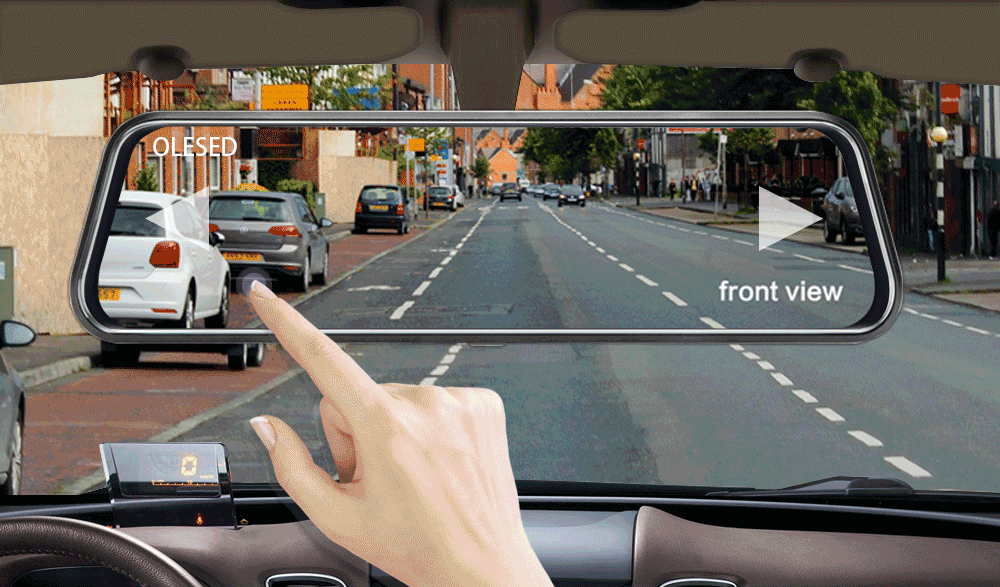 Front and Rear Dual Recording Rear View Mirror Dash Cam