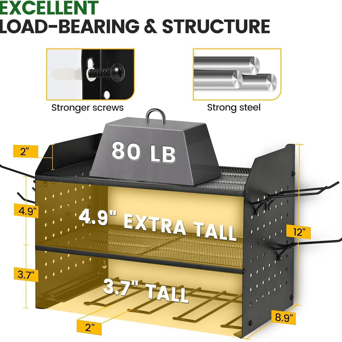 Wall-mounted Power Storage Garage Electric Drill Screwdriver Rack Electric Tool Holder