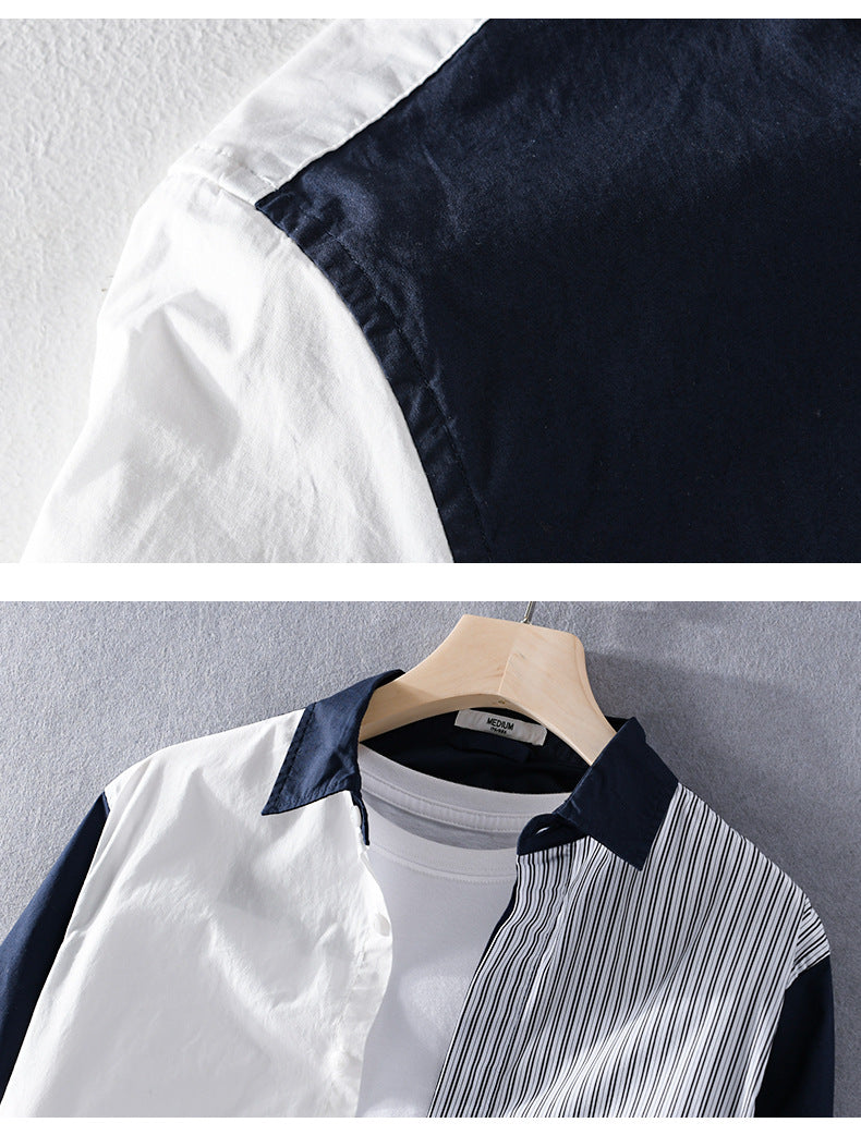 Fashion Youth Stripes Polo Collar Top