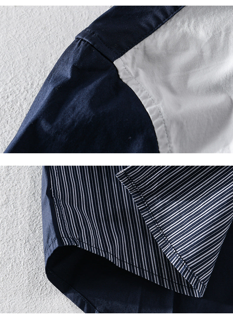 Fashion Youth Stripes Polo Collar Top