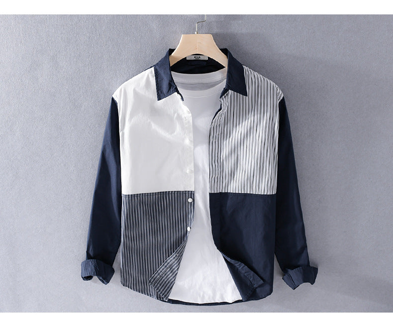 Fashion Youth Stripes Polo Collar Top