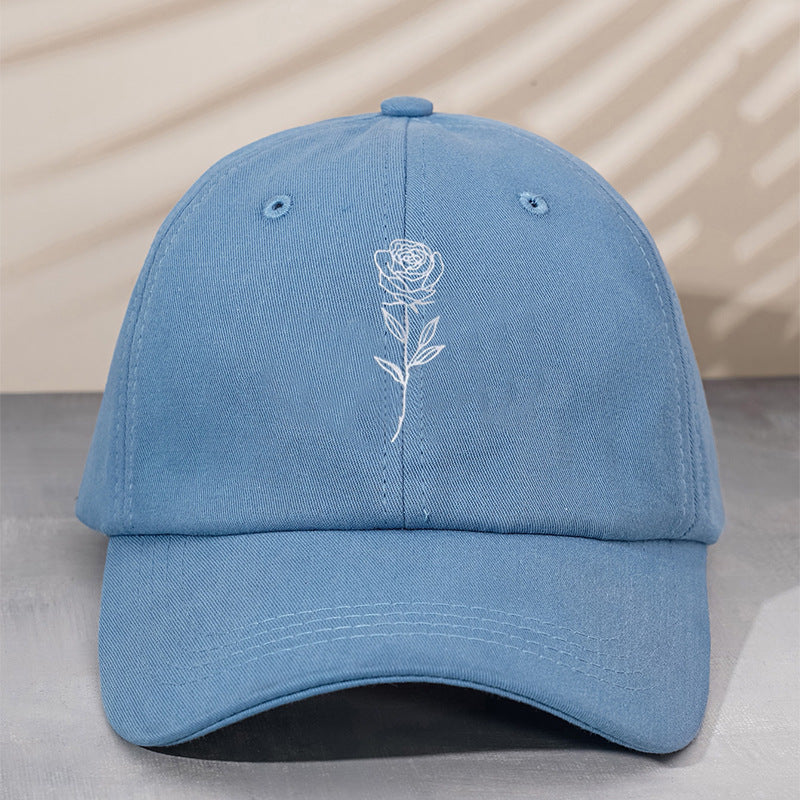 Men's And Women's Casual Simple Rose Washed Baseball Cap