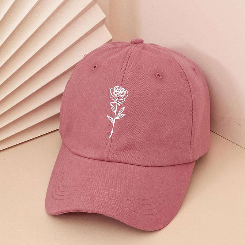 Men's And Women's Casual Simple Rose Washed Baseball Cap