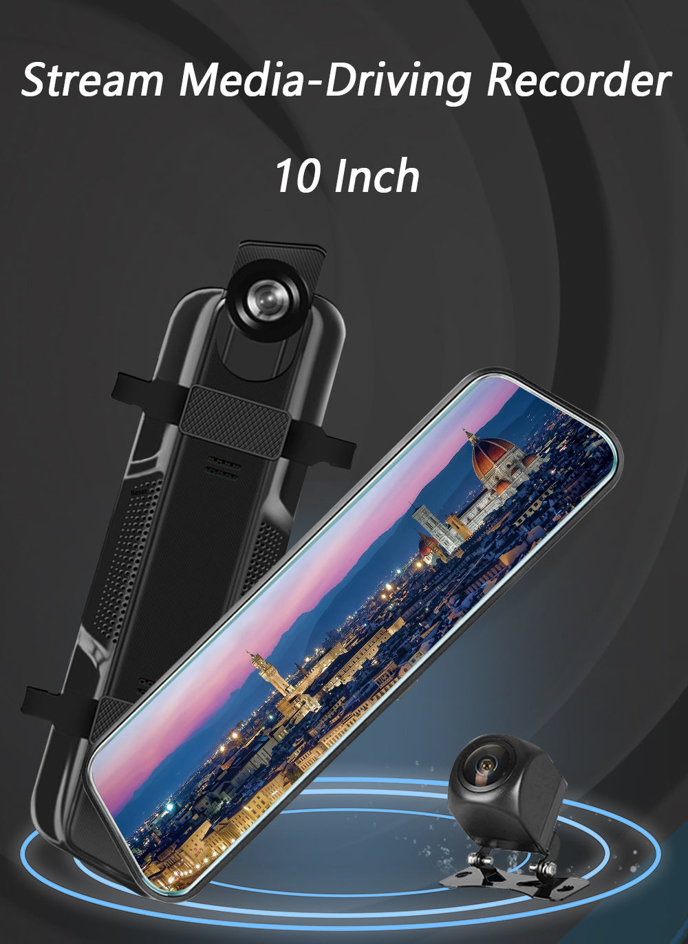 Front and Rear Dual Recording Rear View Mirror Dash Cam