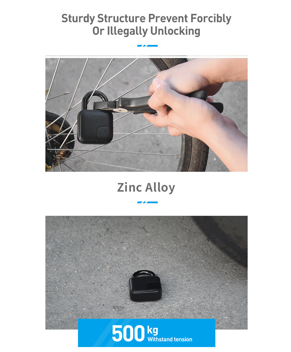 Smart Fingerprint Padlock Bluetooth Dorm Anti-theft Lock Remote