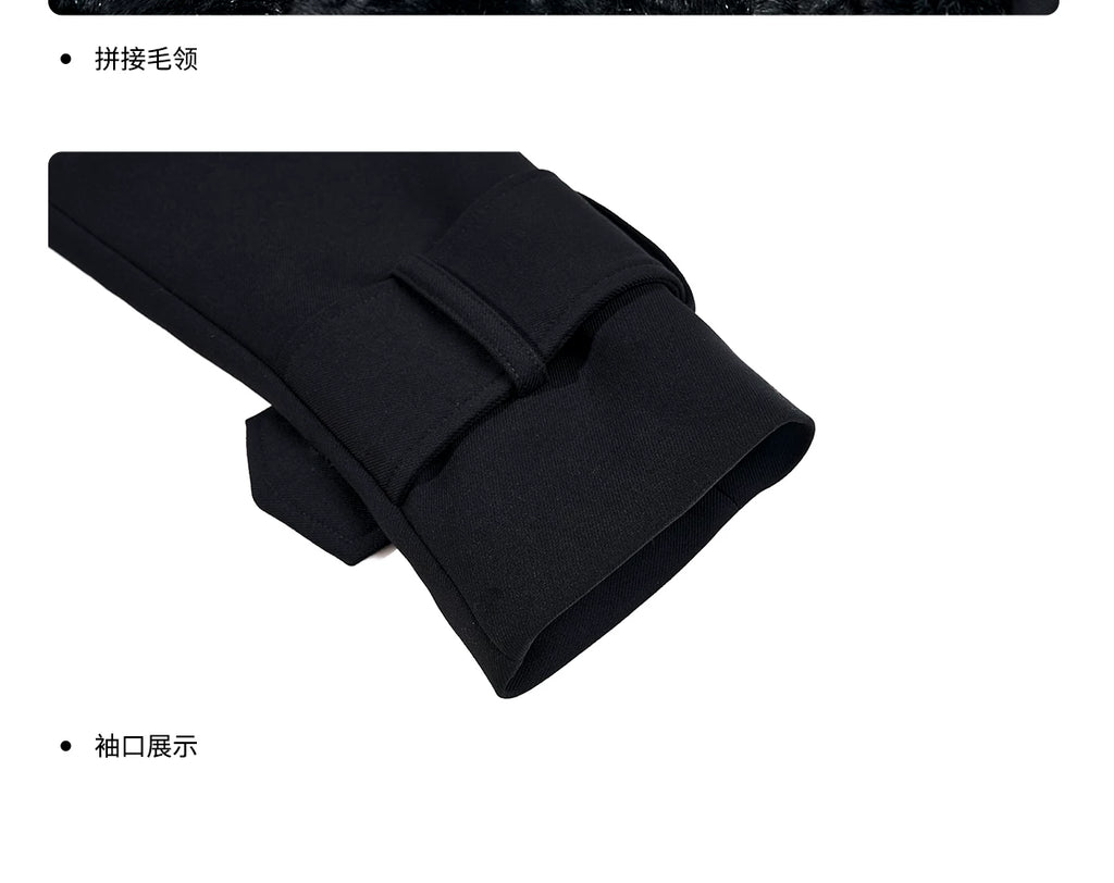 Noble Stitched Lapel Long Trench Coat Blazer