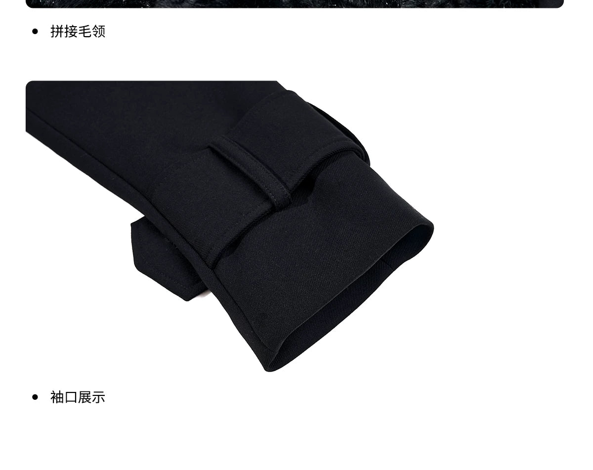 Noble Stitched Lapel Long Trench Coat Blazer