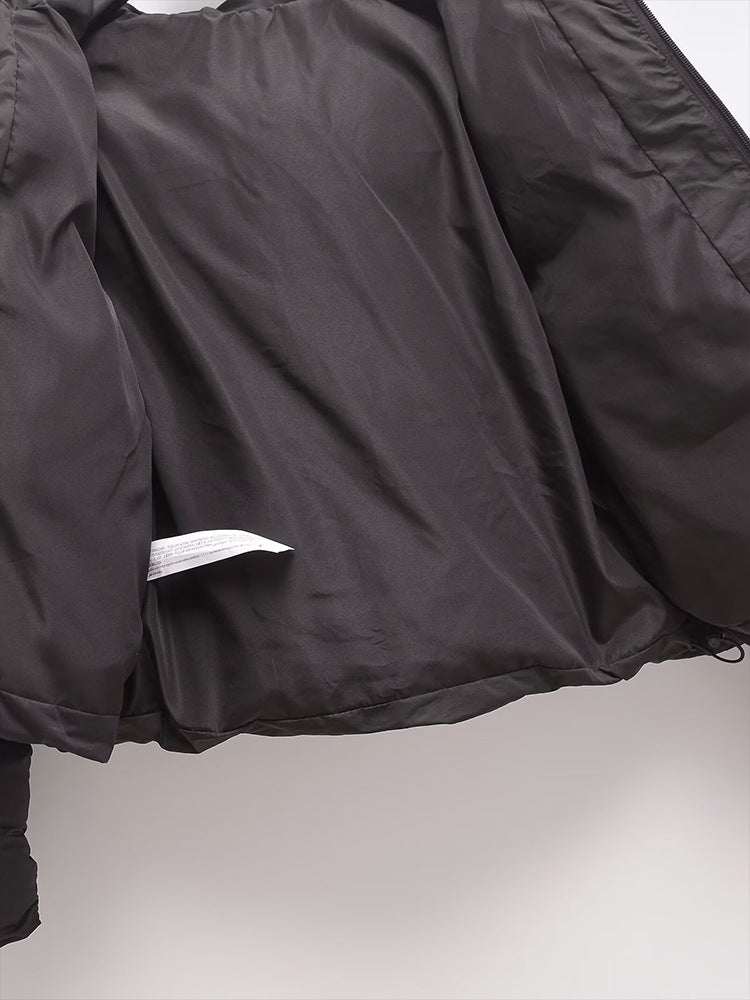 Simple Hooded Long Sleeve Zipper Pocket Protective Jacket Coat For Women