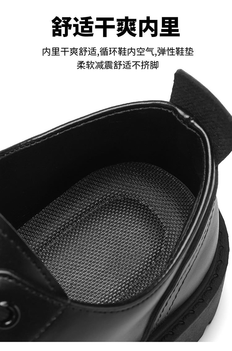 Mens Business Waterproof Black Leather Shoes