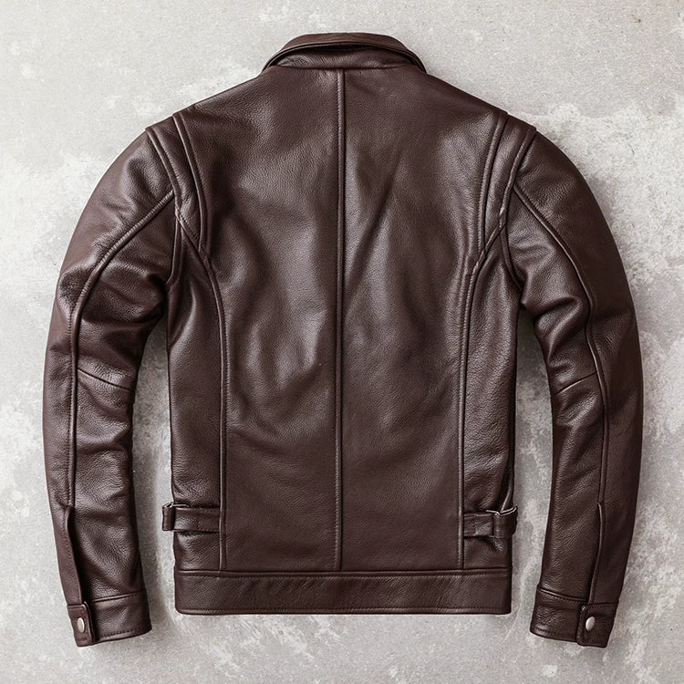 Casual Dark Brown Business Men's Lapel Plus Size Jacket