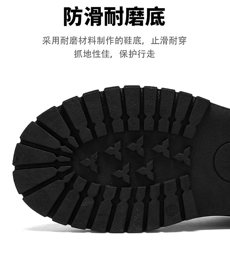 Mens Business Waterproof Black Leather Shoes