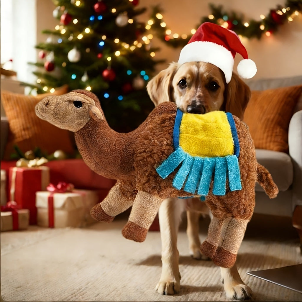 Dog Toy Camel Plush with Built-In Squeaker and Washable Soft Construction for Chew, Cuddle and Interactive Play — image 3