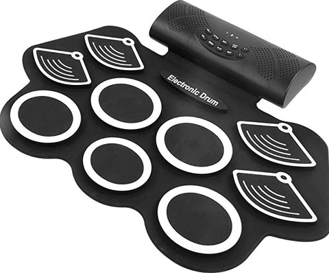 Foldable silicone hand roll electric drum