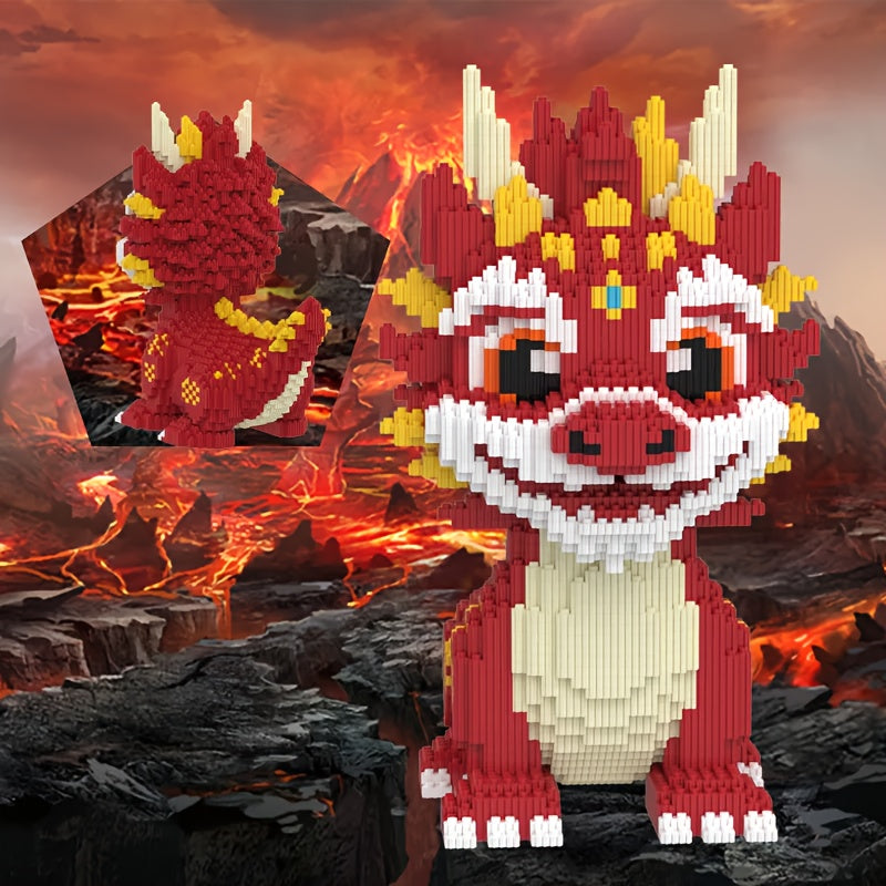 3D Chinese Dragon Model Assembly Set 4500pcs – DIY Build Mixed Color PP Festive Holiday Display Decoration Halloween Thanksgi