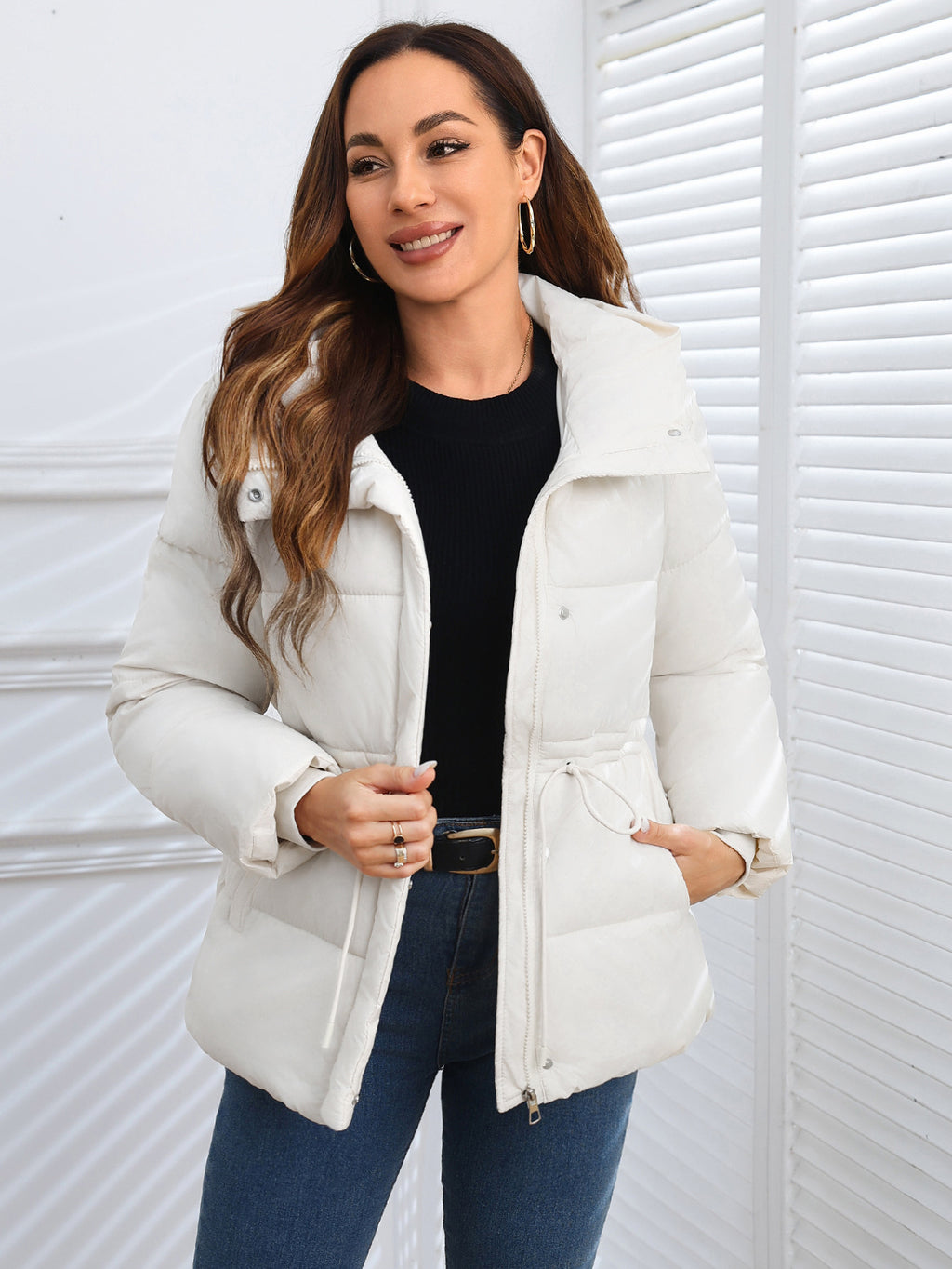 Women Puffer Coat Cotton-padded Jacket Cotton-padded