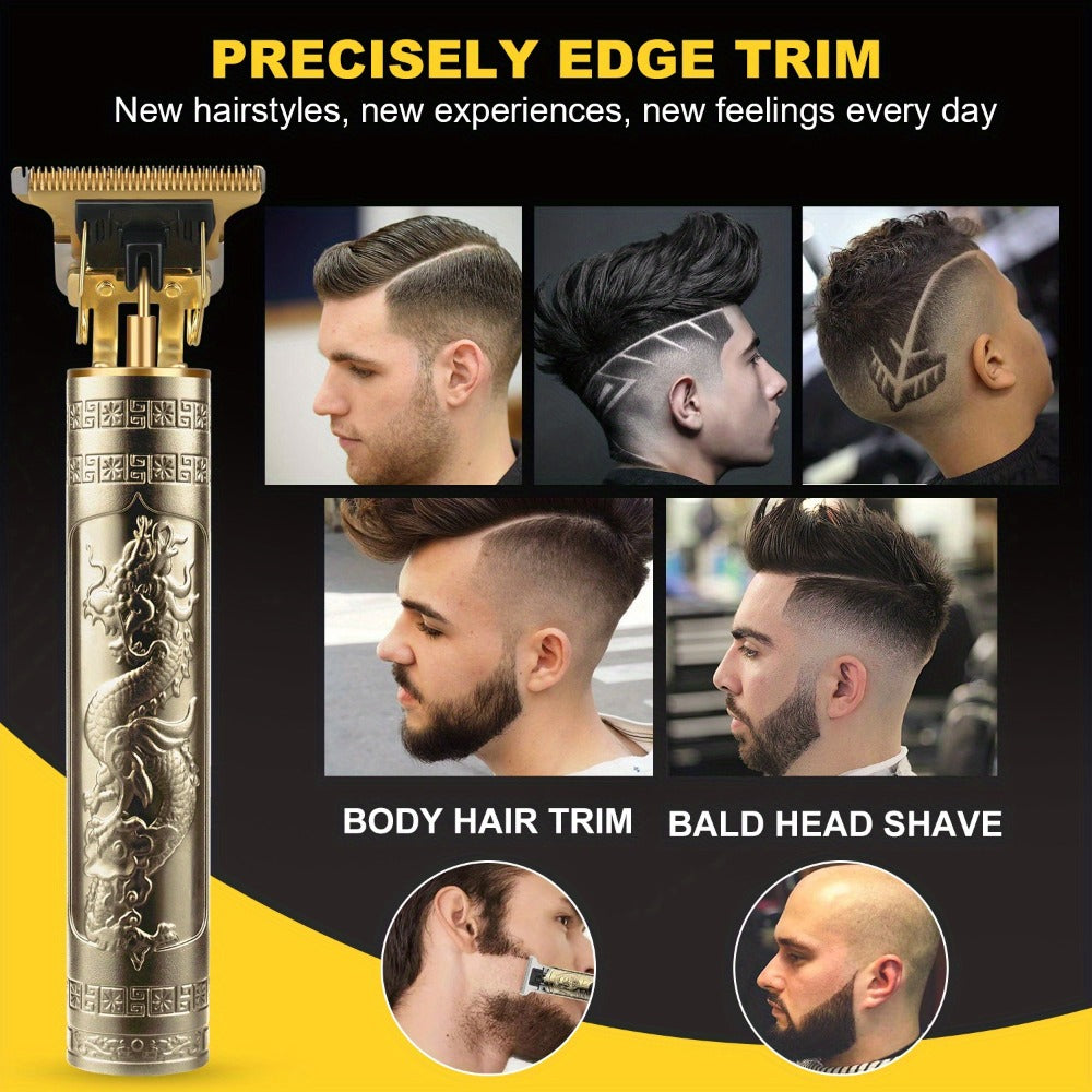 T-Blade Hair Trimmer with Four Guide Combs, USB Cable and Seven Dragon or Buddha Patterned Finish Options — image 11
