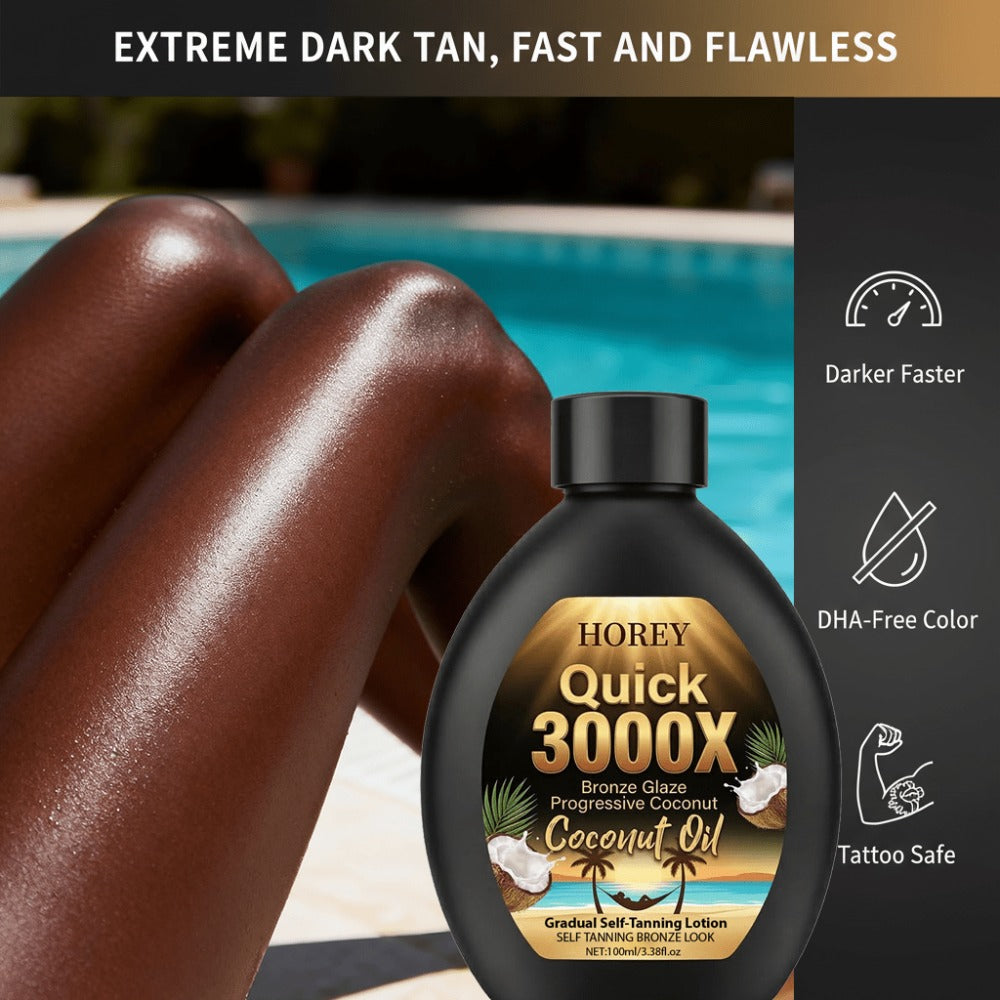 Coconut Oil Self-Tanning Lotion 100ml in Black Flip-Cap Bottle with Gold Label for Body Application — image 11