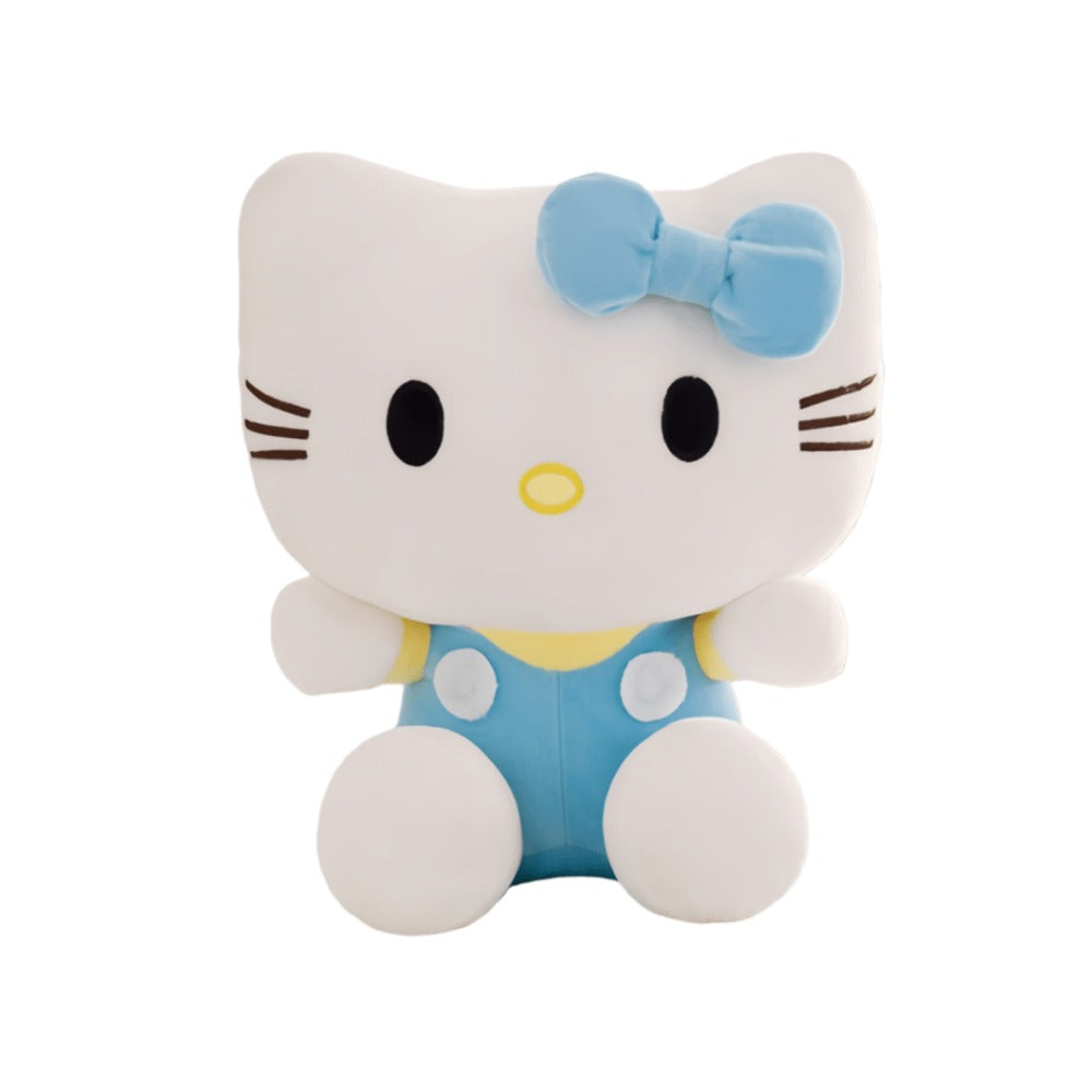 Plush Toy Bow-Wearing Cat Character Doll with Red, Pink or Blue Color Options and Soft Fabric — image 4