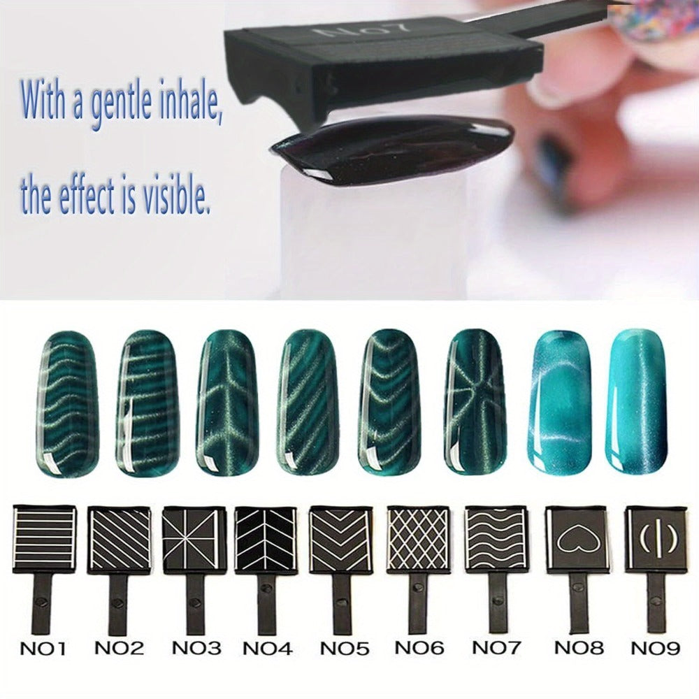 Cat Eye Gel Polish Kit 14Pcs Magnetic UV Nail Polish Set with Magnet Pen, 3D Shimmer Cat Eye Nail Art — image 8