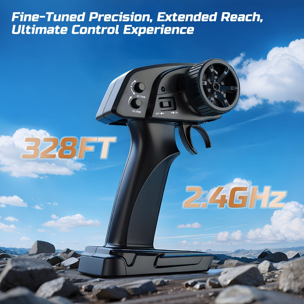 Remote Control Car, DEERC 1:16 4WD Off-Road Truck with 42 km/h Label, Dual 1500mAh Batteries and LED Lights — image 7