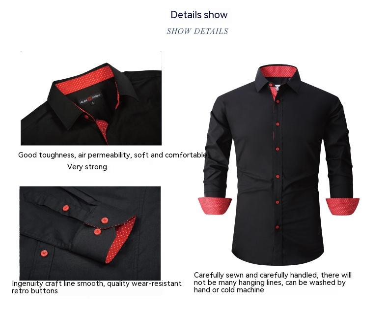 Men's Cotton Stretch Shirt Spring And Autumn Styles