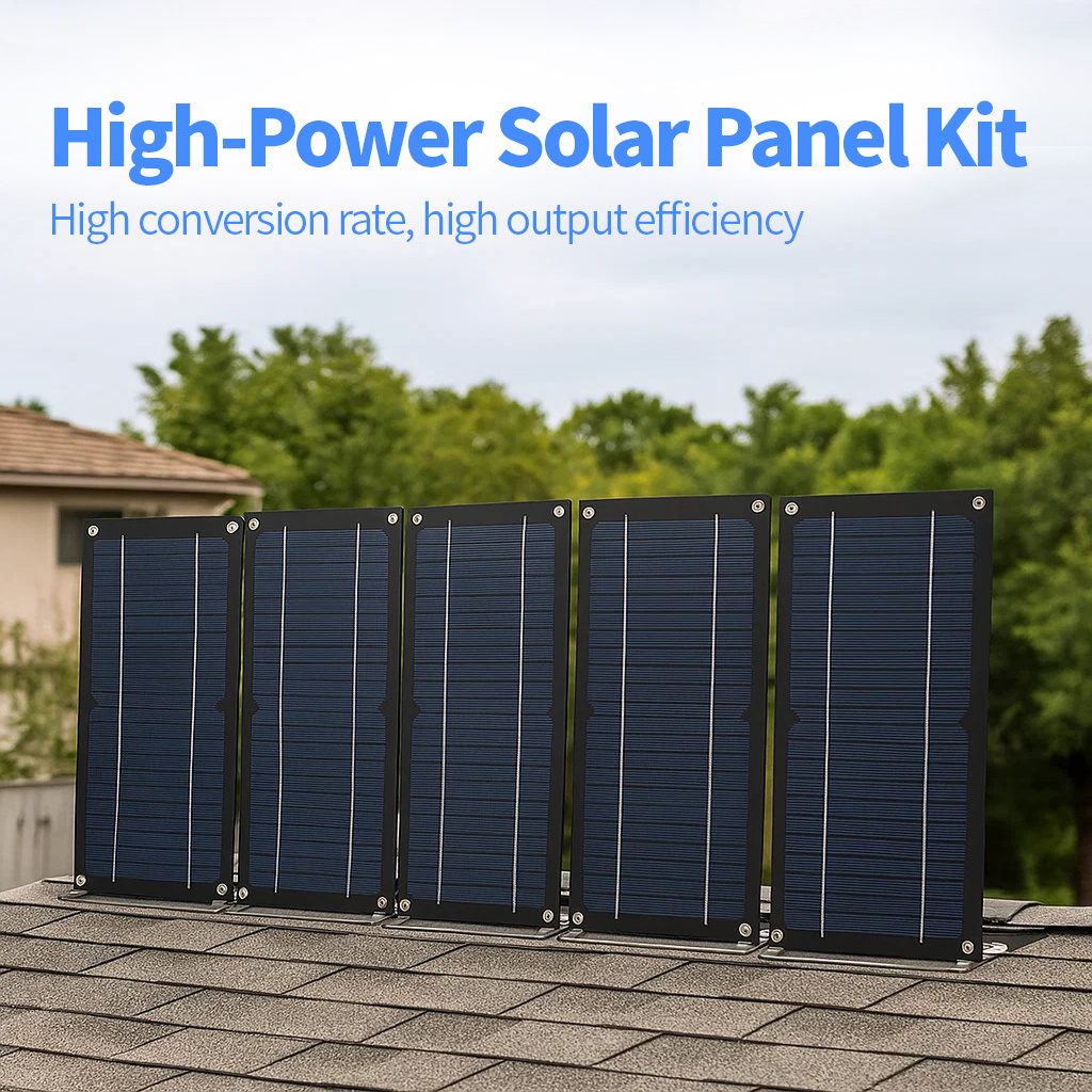 Solar Panel Kit High-Power with 100A Controller Extension Cable for RV Camping Outdoor Portable Power for Garden, Patio and Y