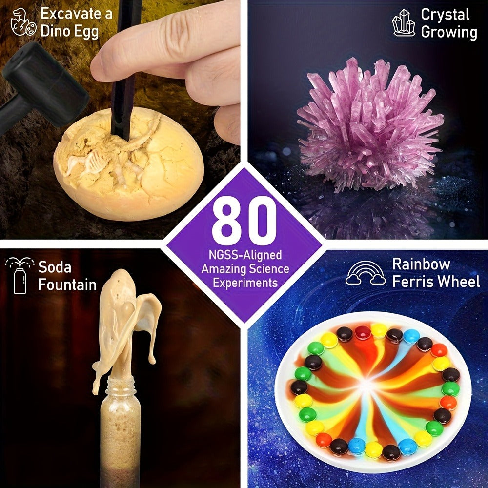 STEM Science Kit for Kids Ages 6-12, 60 80 105 Lab Experiments, Chemistry Set with Crystal Growing & Chemical Reactions — ima
