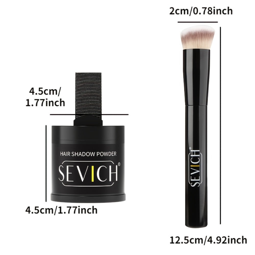 Hair Root & Hairline Concealer Powder Kit with Brush, Instant Coverage for Thinning Hair, Receding Hairline & Bald Spots — im