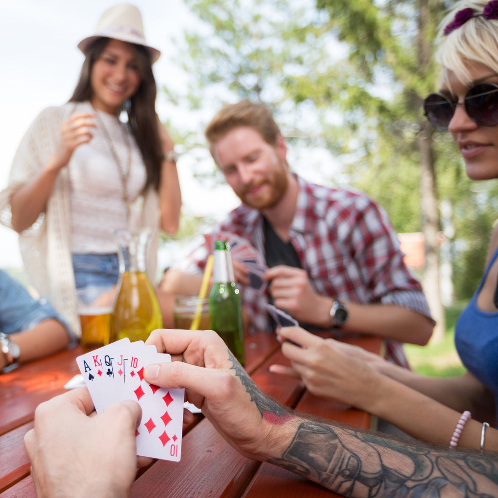 Waterproof Plastic Playing Cards – 2 Decks Poker Size Standard Index Cards with Cases, Washable Tear-Resistant PVC Game Cards