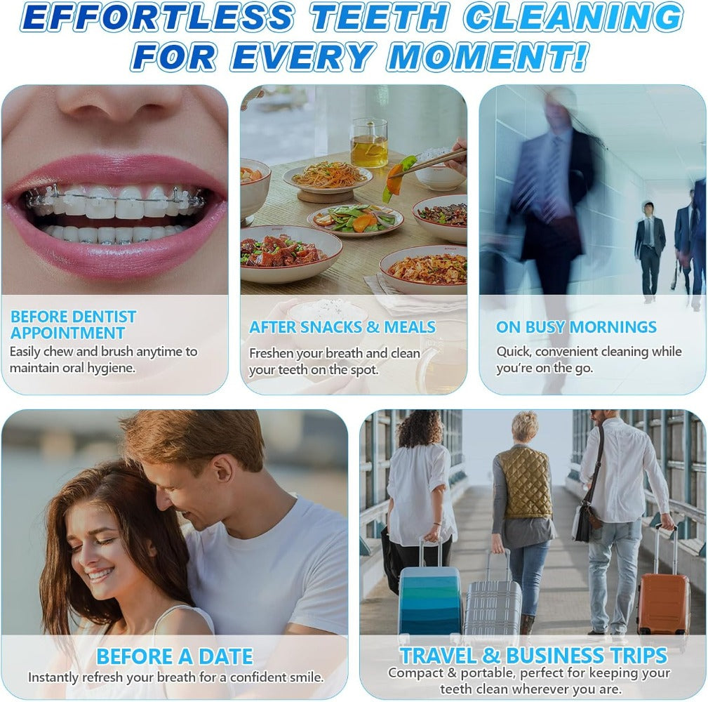 Toothpaste Tablets 120 Count Mint Flavor, Portable Mouthwash Tablets for Fresh Breath & Gentle Whitening — image 13